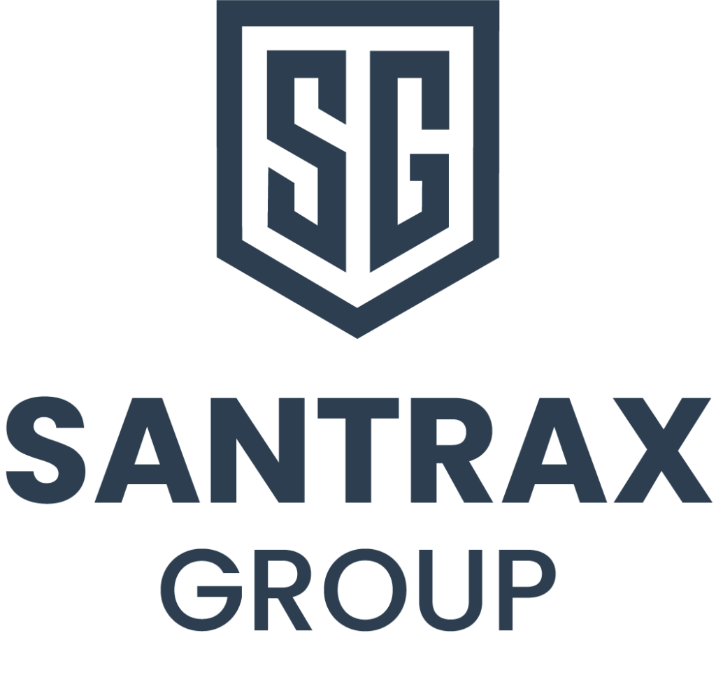 Logo of Santrax Group, who provide security and commercial cleaning services in Johannesburg.