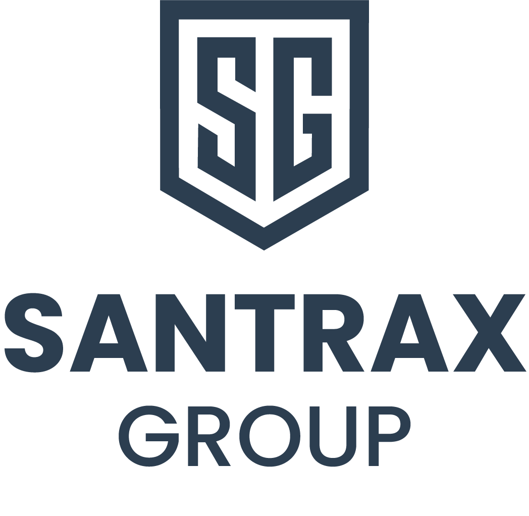Logo of Santrax Group, who provide security and commercial cleaning services in Johannesburg.