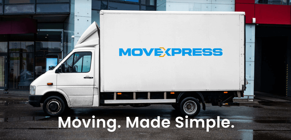Image of a truck with branding on it from MoveXpress, a moving services company in South Africa.